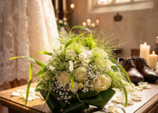 Boeket White fountain